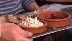 James Strawbridge’s smoked mackerel pate with pickled beetroot starter on The Hungry Sailors