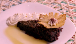 Tosin and Genevieve’s  pineapple and hibiscus cake with cream cheese mousse African desser ...