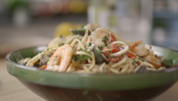 Mary Berry Seafood linguine on Saturday Kitchen