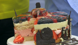 Yan’s ‘heart of a hero’ trifle terrine on The Great British Bake Off 2017