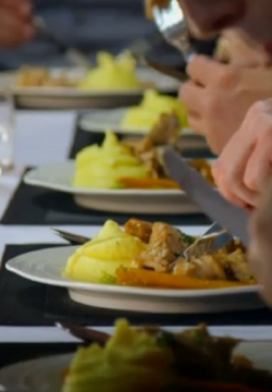 Yee Kwan and Natalie’s braised rabbit dish on My Kitchen Rules