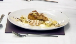 Tom Banks roasted cauliflower steak dish on The Apprentice 2017