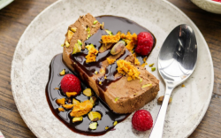 Simon Rimmer  chocolate and pistachio seimfreddo on Sunday Brunch