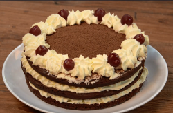 Monica’s black Forrest gateau made with Giorgio Locatelli recipe on The Big Family Cooking ...