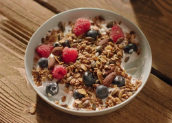 Nigella Lawson granola with yoghurt and fresh berries on Saturday Kitchen