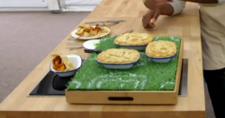 Liam’s ‘Standard FC’ decorative pies on The Great British Bake Off