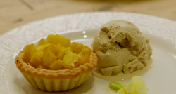 Sam and Neil’s tafferty tart with Earl Grey Ice Cream on My Kitchen Rules