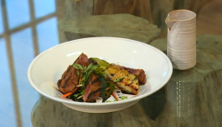 Glynn Purnell’s Japanese marinated tuna with a ginger-spiced salad for singer Bradley Simp ...