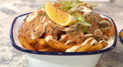 Claw crab fries on Sunday Brunch