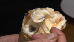 James Strawbridge’s kernow ice cream cones with orange chocolate brownies and rosehip syru ...