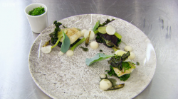 Matt’s cod cheeks three ways signature dish on MasterChef: The Professionals