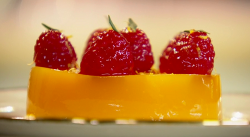 Paul Ainsworth’s orange jelly with raspberries on Royal Recipes