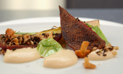 Craig’s roast duck with juniper sauce dish on  MasterChef: The Professionals