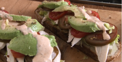 Rick Stein California open sandwich with sourdough bread and chipotle mayonnaise on Rick Stein&# ...