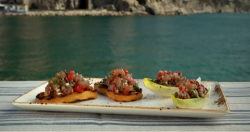 Tuna tartare with anchovies on Gino’s Italian Coastal Escape