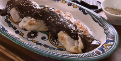 Rick Stein chicken with Mexican mole poblano chocolate sauce on Rick Stein’s Road To Mexico