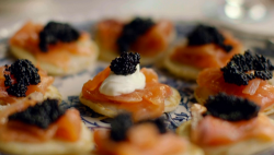 Kirstie’s salmon gravlax canapes on Handmade Christmas