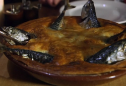 Charles’ stargazy fish head pie on The One Show