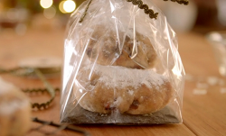 Jo Engleby stollen Christmas gift on The Hairy Bikers Home for Christmas