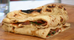 Pritesh Mody bacon naan with chilli jam on Sunday Brunch