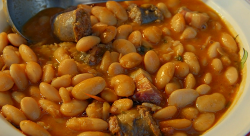 Danielle’s savoury figatelli and beans stew on The Bikers’ Mediterranean Adventure