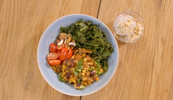 Stacy Stewart’s vegan chili beans with vegetables for the nutritarian diet on How to Lose  ...