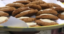 James Strawbridge  and Len’s Cornish fairing with orange and lemon on The Hungry Sailors