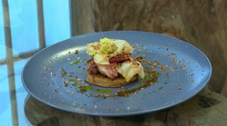 Ryan and Liam’s duck and crumpets dish on Saturday kitchen