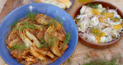 The Hairy Bikers Sardinian lamb and fennel stew with a orange and  fennel salad