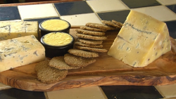 James Strawbridge blue cheese with homemade oatcakes on The Hungry sailors