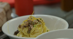 Andrea’s pasta with black olives and tuna on The Hairy Bikers’ Mediterranean Adventure