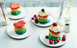 Rainbow pancakes on The One Show