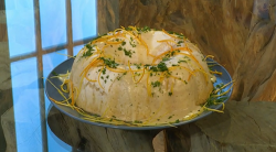 Eleonora Galasso rice bake with lemon sole timbale and Prosecco gravy on Saturday Kitchen