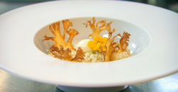 Javi Blanco cauliflower starter cooked by Moonira at the Eneko Spanish Restaurant in London on M ...