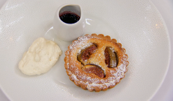 Kenny’s fig and almond tart with Chantilly cream on Masterchef 2018