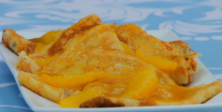 Paul Hollywood crepes Suzette (French pancake) showcased on The Great Celebrity Bake Off