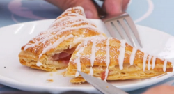 Paul Hollywood fruit turnovers with apricot and raspberries on The Great Celebrity Bake Off