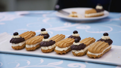 Prue Leith tiramisu sandwich biscuits on The Great Celebrity Bake Off Stand Up to Cancer