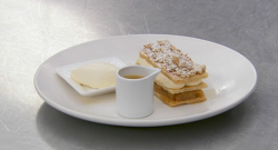 David’s apple crumble  mille feuille dessert on Masterchef 2018