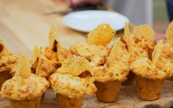 Teri Hatcher biscuits and gravy muffins on The Great Celebrity Bake Off Stand Up to Cancer