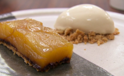 Tommy Banks black apple tart with sourdough bread ice cream made by David on Masterchef 2018