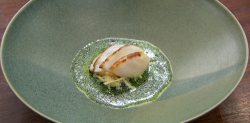 Moonira’s scallops with celeriac sauce using Tommy Banks’ recipe on Masterchef 2018