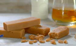 Justin’ Scottish tablet with whiskey and horseradish on Top of the Shop with Tom Kerridge