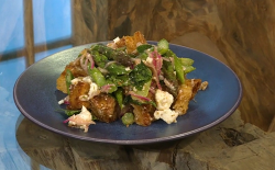 Samin Nosrat’s Springtime panzanella with asparagus and mint on Saturday Kitchen