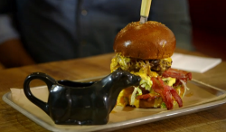 Lateef Okunnu’s cheese burger on Tricks of the Restaurant Trade