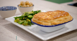 Katie’s chicken and cockle penclawdd pie with laverbread and vegetables on BBC One
Britain ...