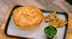 Tobi’ chicken gizzard and plantain pie on Britain’s Best Home Cook