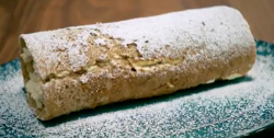 Katie’s Coffee and walnut Swiss roll on Britain’s Best Home Cook