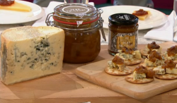 Pear, fig and port chutney with crozier blue cheese on Sunday Brunch