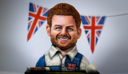 Prince Harry Caricature cake  for the Cheshire Polo club made by Ben on Extreme Cake Makers